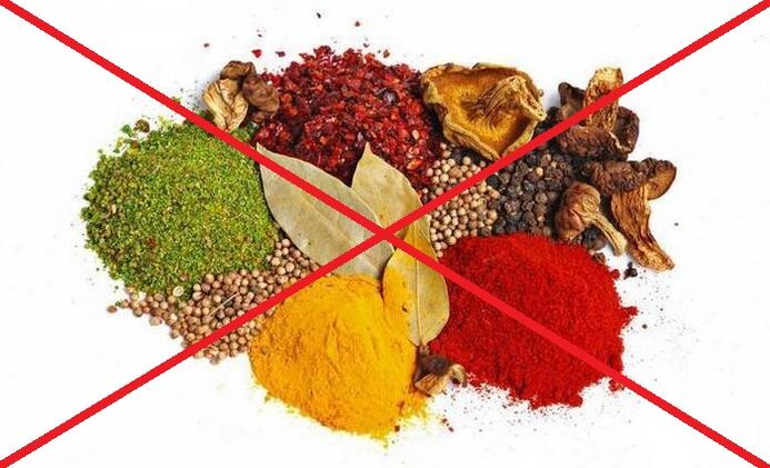 Dzemdes kakla osteohondrozes gadījumā ir jāizvairās no pikantu garšvielu lietošanas.